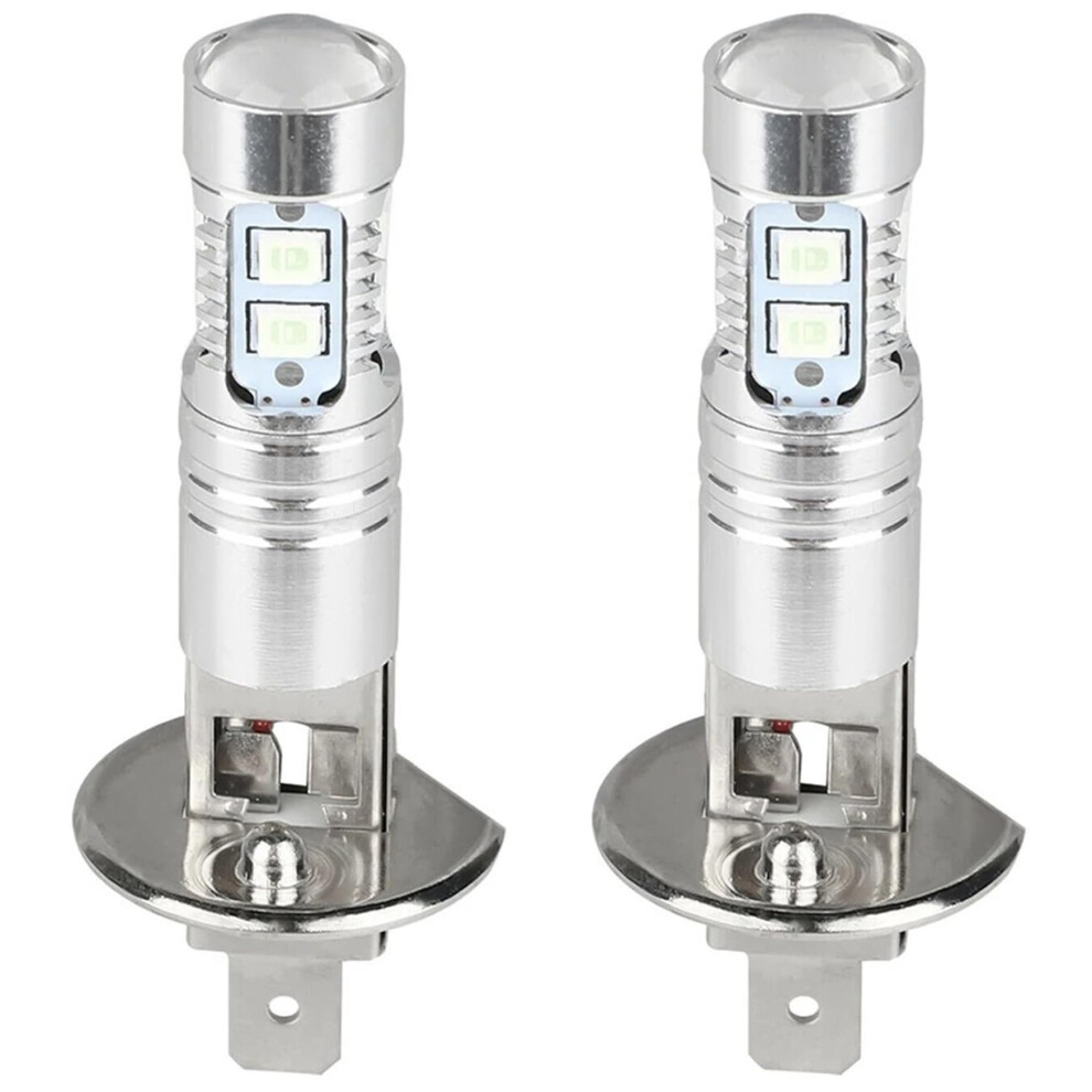 H1 Led Headlight Bulb 2-Pack, 1800Lm, 12V-30V Car Led, 6000K Cool Waterproof High Low Beam White 9016109600097