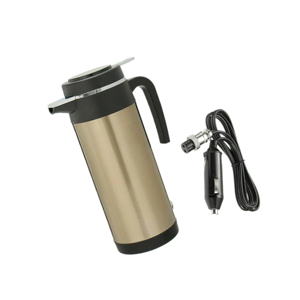 (Golden, 12V) Portable Car Electric Kettle Outdoor Travel Water Kettle Light-image-OPC-PMDS5QJ-NEW