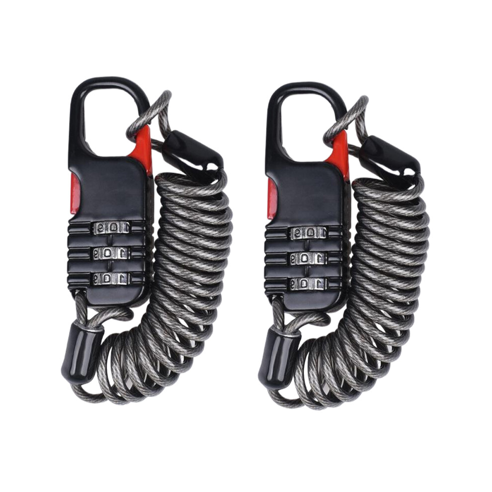 (black) 2pcs Zinc Alloy Motorcycle Helmet Password Lock Helmet Safe And Sound-image-OPC-PMDS6XT-NEW