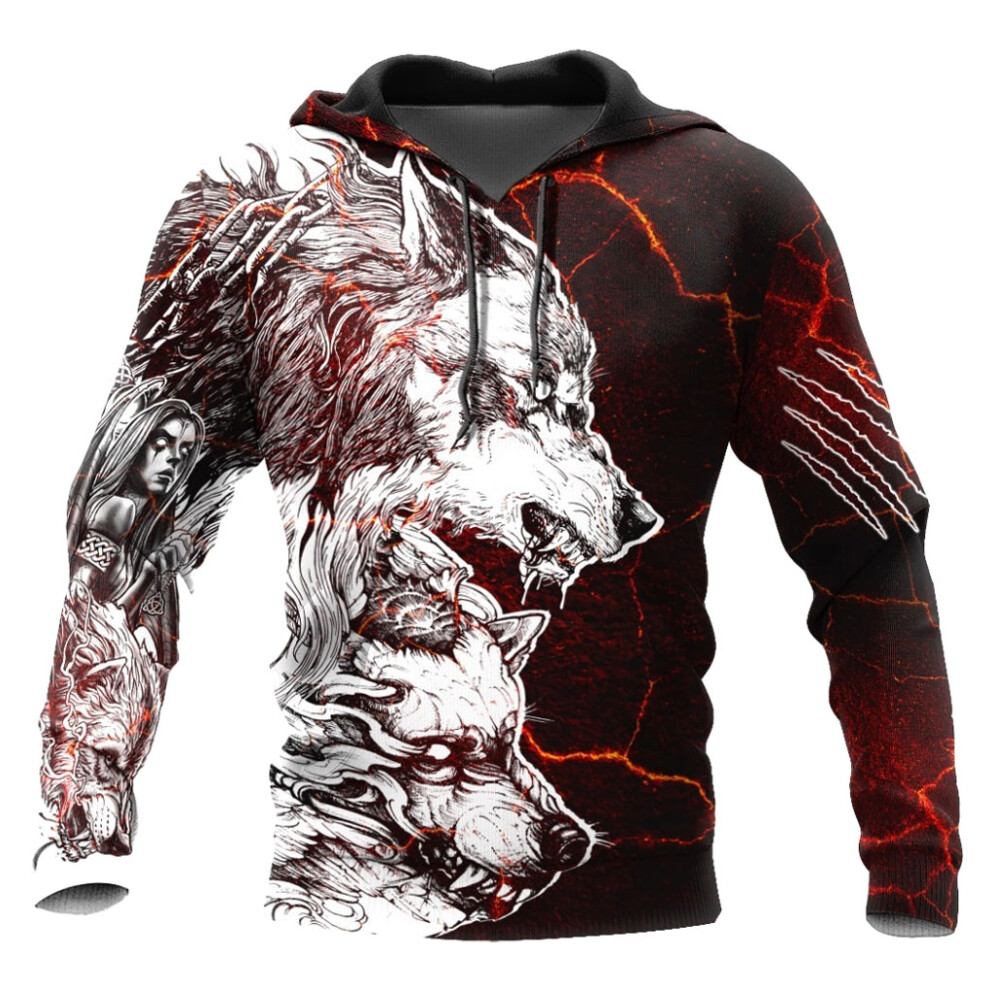(style 1, M) Premium Men And Women 3D Printed Wolf Zipper Hoodie Easy To Clean And-image-OPC-PMDS7YQ-NEW