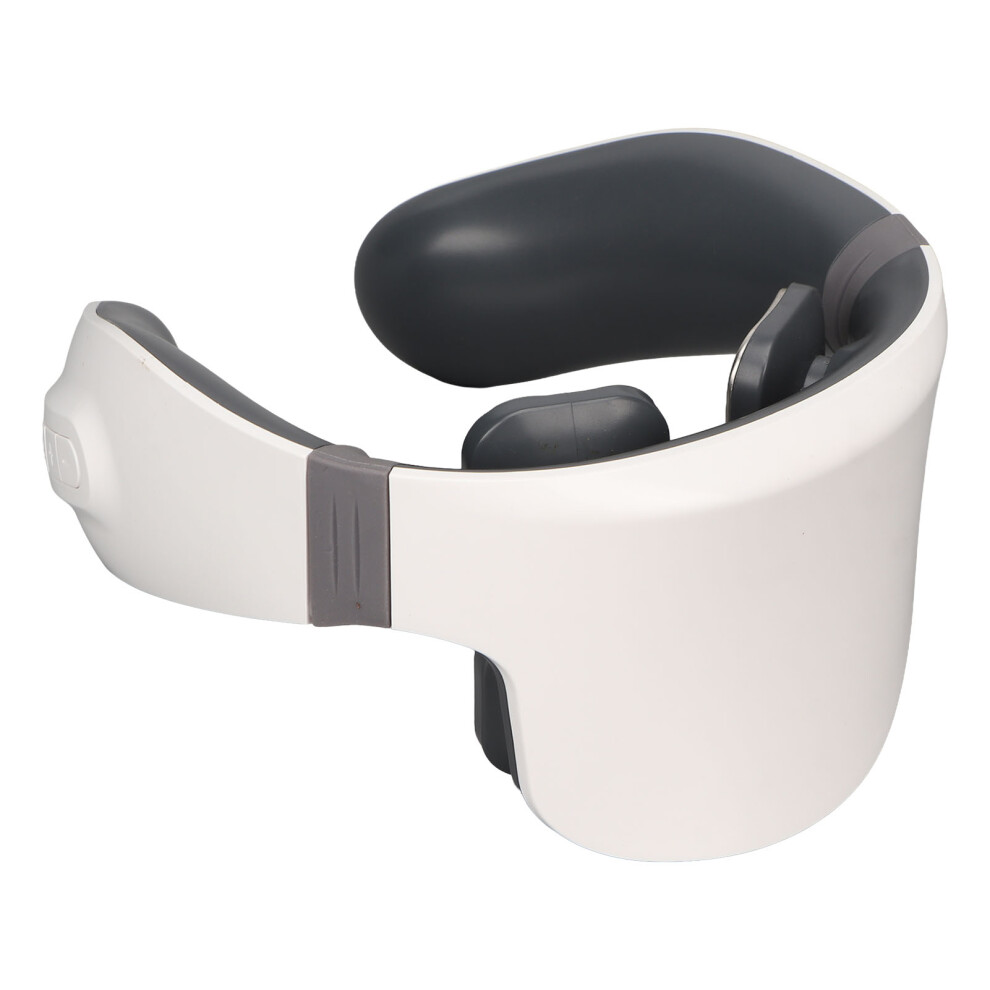 White Electric Pulse Neck Relax Massager Abs 500Mah Built-In Battery