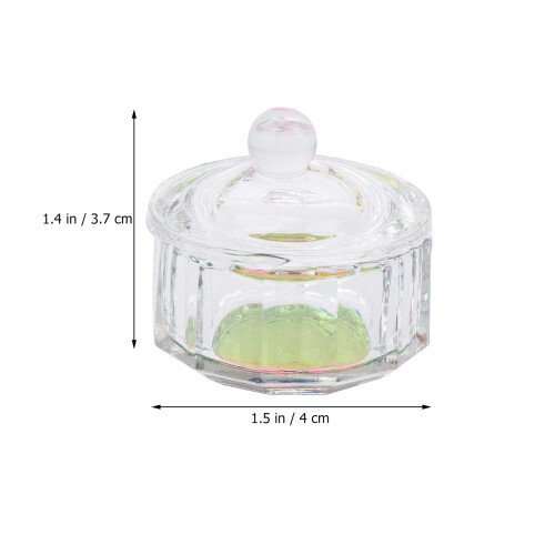 2 Pezzi Cristallo Ottagonale Mini Tazza con per Unghie 1