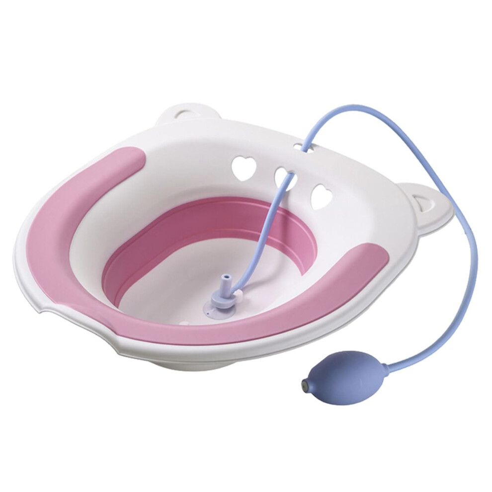 Sitz Bath Heat Resistant Foldable Postpartum Care Seat With Flusher Hose And Drain Holes Squat Free Pregnant Women