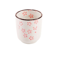 Japanese-Style Kung Fu Tea Cup Ceramic Underglaze Porcelain White Roze Home Use