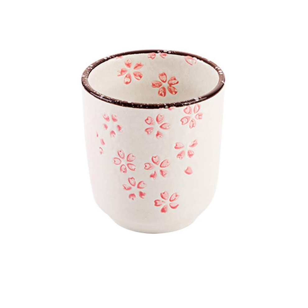 Japanese-Style Kung Fu Tea Cup Ceramic Underglaze Porcelain White Roze Home Use-image-OPC-PMDSCXJ-NEW