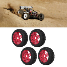 4PCS RC Car Tires Rubber Grip 112mm Thick 17mm Red