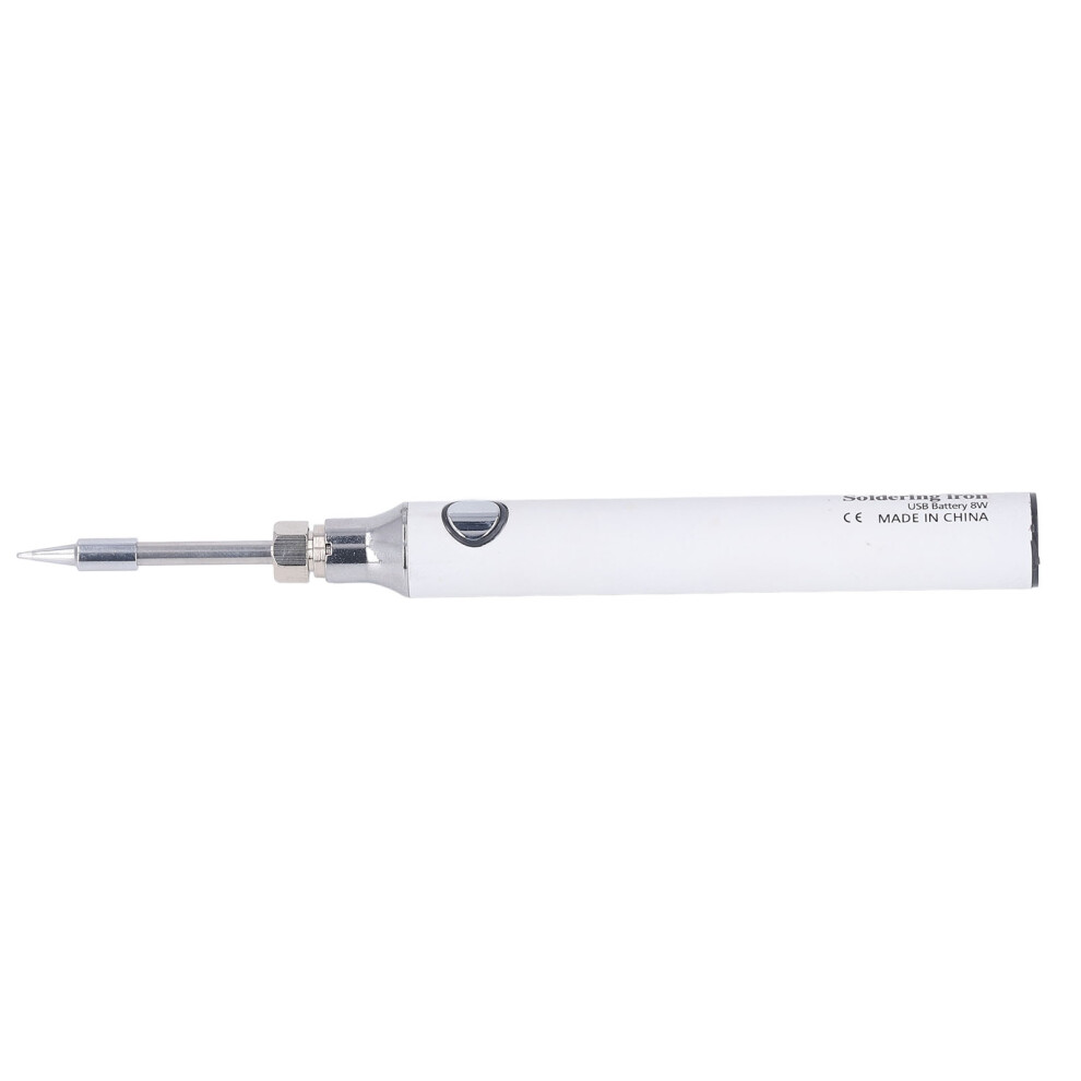 Cordless Usb Soldering Iron 13700 Lithium Battery, 3 Gears, White 8431354091635