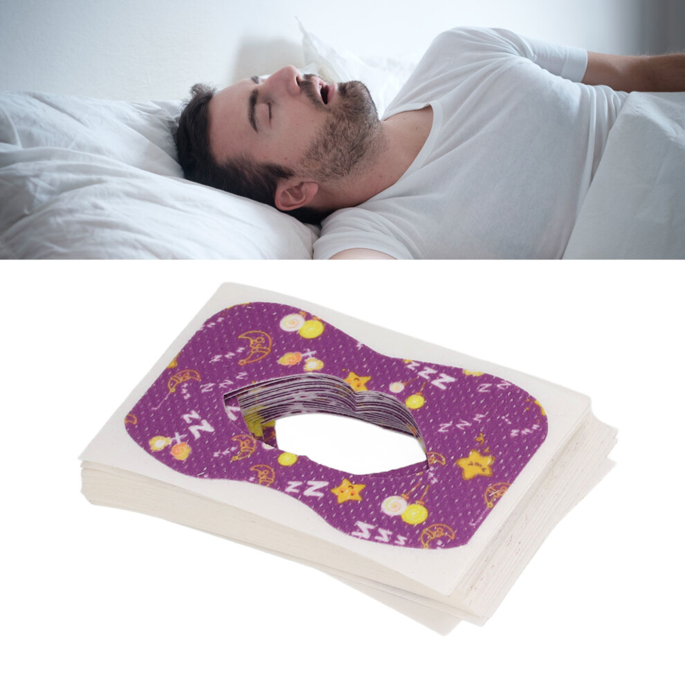 Purple Large 30Pcs Sleep Strips: Nose Breathing Aid Snoring Solution