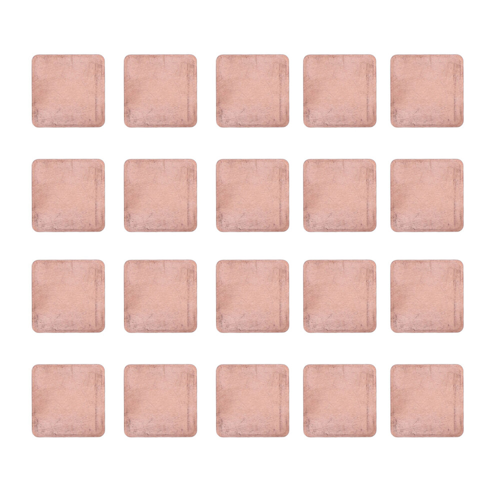 20 Pcs Copper Heat Sink Shims For Laptop Cpu Gpu 20X20mm 1.0Mm Red 4931354095137