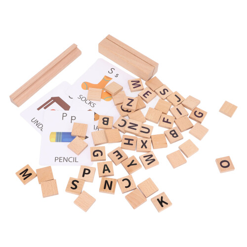 Holz-Alphabet-Bausteine, frühes pädagogisches 2