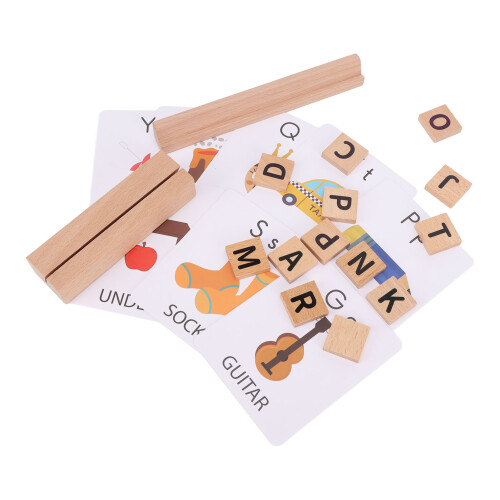 Holz-Alphabet-Bausteine, frühes pädagogisches 1