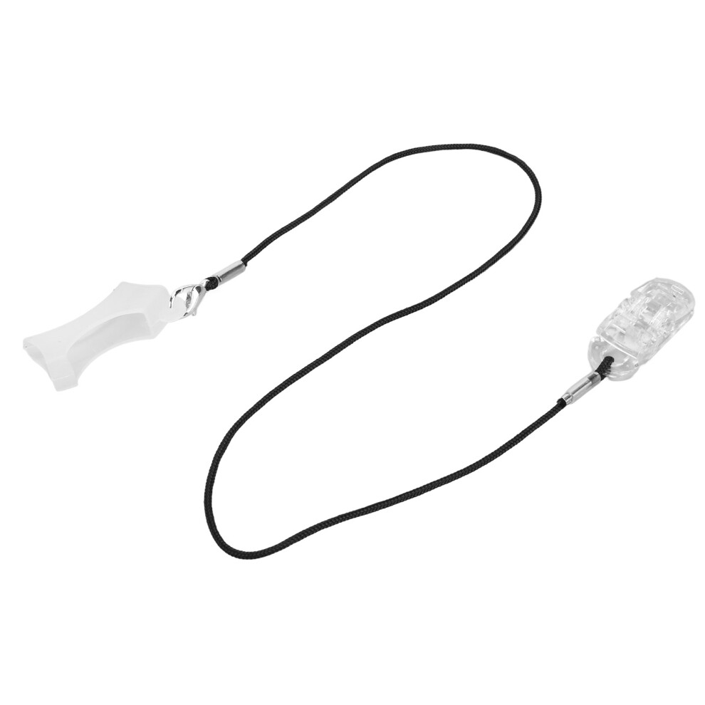 Black Large Hearing Aid Clip With Cord Transparent Clamp
