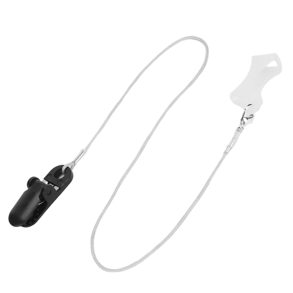 Large Sound Amplifier Lanyard Clip Black Grey Plastic Hearing Aid Holder for Elderly