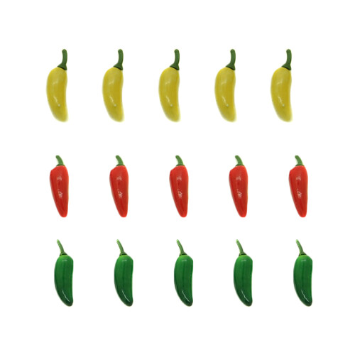 60Stück Simulierte Luftgefüllte Paprika Mini Gemüse Zubehör