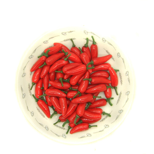 60Stück Simulierte Luftgefüllte Paprika Mini Gemüse Zubehör 2