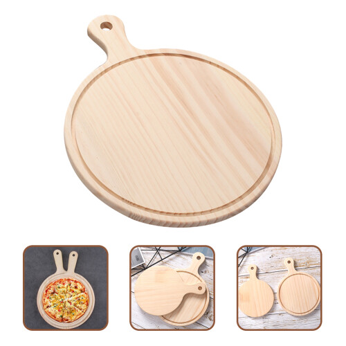 Tabuleiro Para E Pizza Com E Descascador De Madeira 2