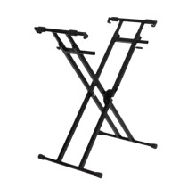 Piano Keyboard Stand Double Braced Iron Detachable Stable Foldable Portable For Digital Piano Stage Travel