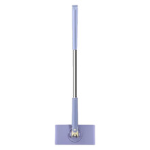 Bathroom Broom Portable Mop With Automatic Cloth Changing, Reusable For Wooden Floors, Wet And Dry Cleaning, Purple UN