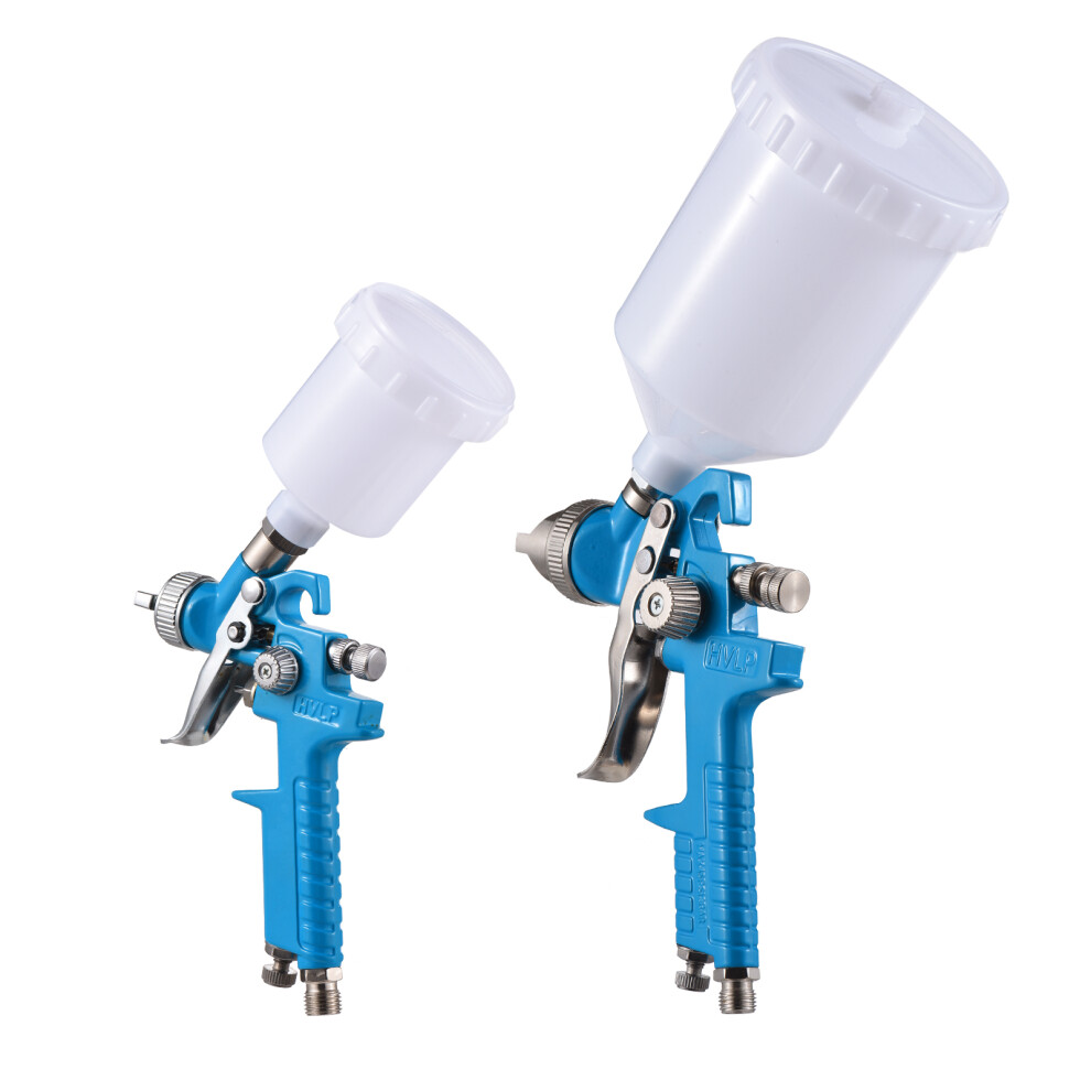 Gravity Feed Hvlp Spray Gun Kit 125Ml & 600Ml Nozzles 1.0-2.0Mm 9371354106610
