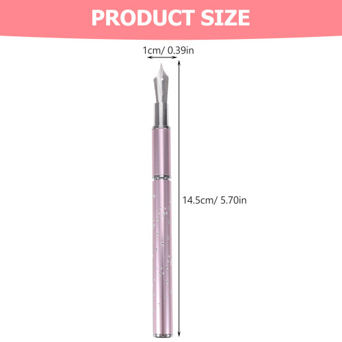 Conjunto Pincel Para Unhas Com Reposição Rosa 2