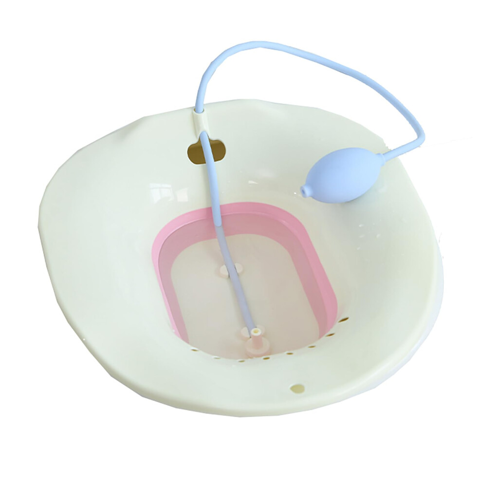 Sitz Bath Foldable With Flusher For Pregnant Women, Toilet Sitz Bath For Hemorrhoids And Postpartum Perineum Soaking