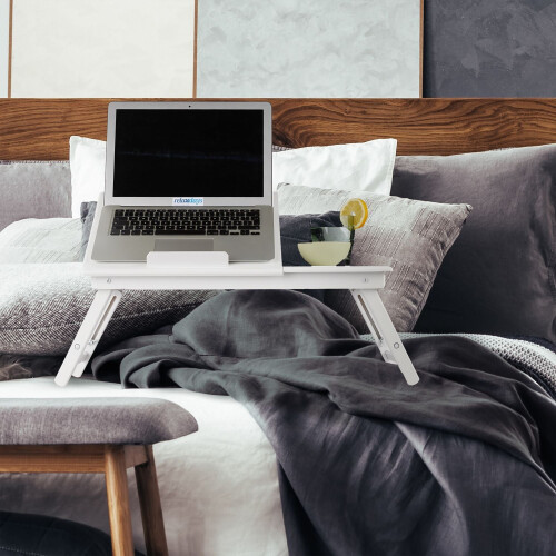 Laptoptisch in Bambusweiß 2