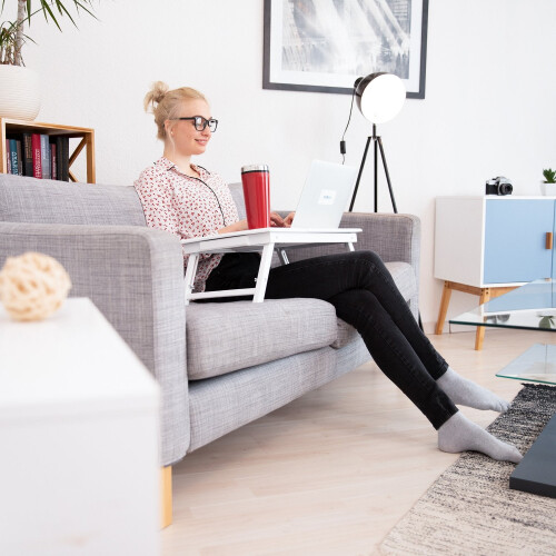 Laptoptisch in Bambusweiß 1