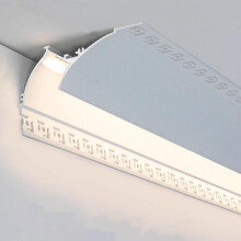 Crown Moulding Led Mount Channels For Indirect Lighting Plaster-In Led Lighting Profile For 15mm Strip Aluminum Light Strip Trim 1m (3.3ft)