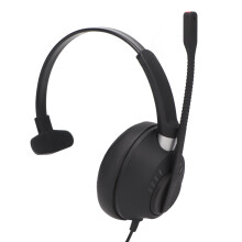 Cuffia da lavoro con riduzione del rumore, con microfono e scheda audio USB, nero