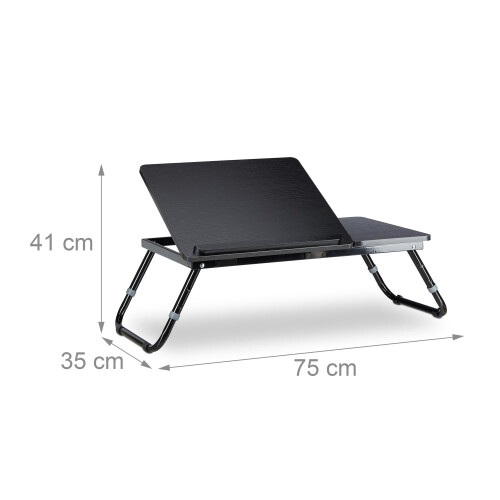 Laptoptisch fürs Bett schwarz 2