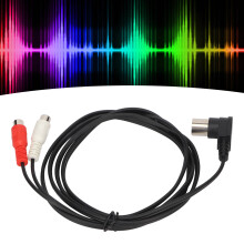 DIN 5-poliger Stecker männlich auf 2RCA Buchse weiblich Tonsignal-Kabel 1,5 m Plug & Play