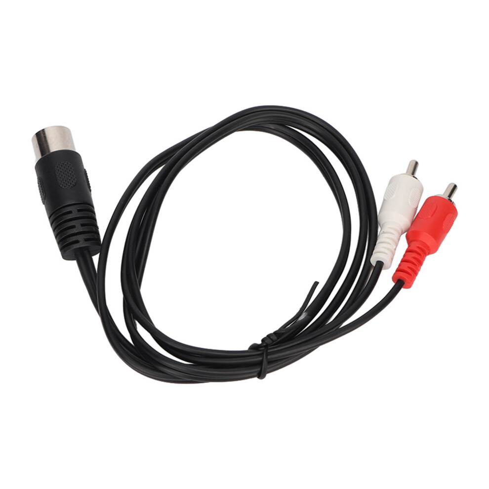 3.3Ft Din 7Pin Male To 2Rca Cable With Tight Connection & Flexibility 9311354108863