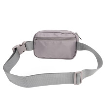 Small Nylon Waist Bag for Women, 19x13x4cm, Grey—Perfect for Running & Hiking