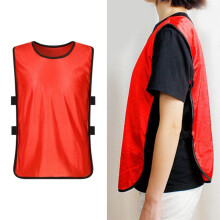 Red Adult Soccer Sports Scrimmage Vest 66x45cm Free Size