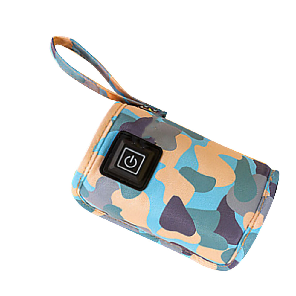 Usb Milk Bottle Warmer Bag Adjustable Temp Portable 5V 2A Blue