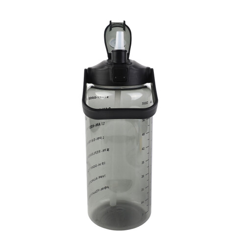 2000ml große schwarze Wasserflasche 30x10.5cm