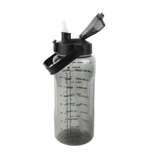 2000ml große schwarze Wasserflasche 30x10.5cm 2