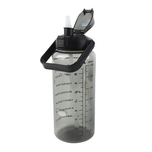 2000ml große schwarze Wasserflasche 30x10.5cm 1