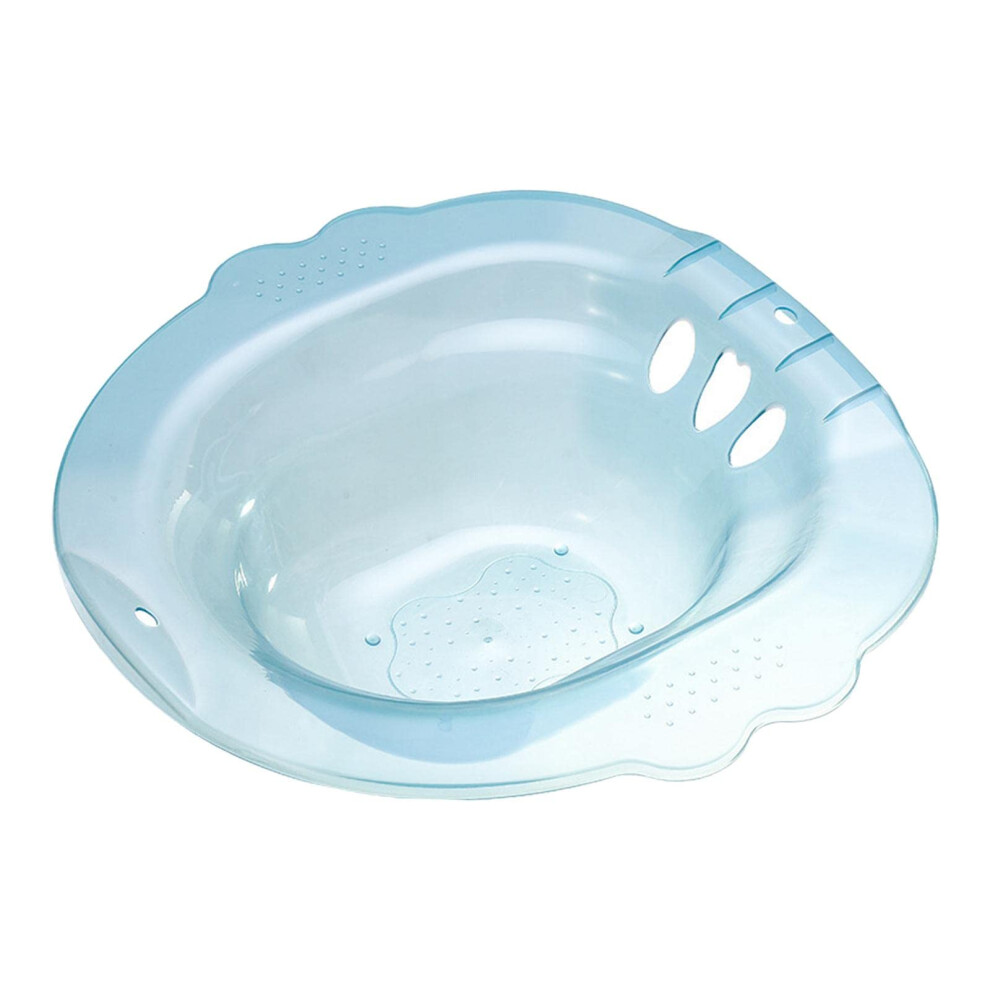 Blue Sitz Bath For Toilet Seat Basin - Hip Bath Steam Seat - For Elderly Women And Men - Fits Standard Toilets