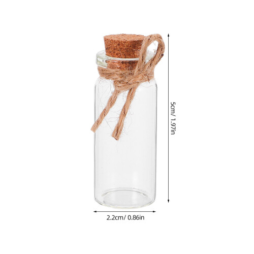 Conjunto De Frascos Pequenos Com Tampa De Cortiça 1