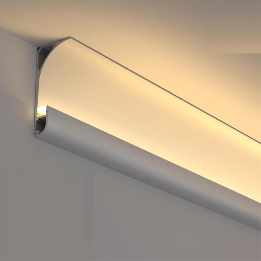 Led Track Light Strip Base Plate Trim For Skirting Profiles Aluminum Channel Without Led Strips White 3 M 9.8 Ft 9016109601780