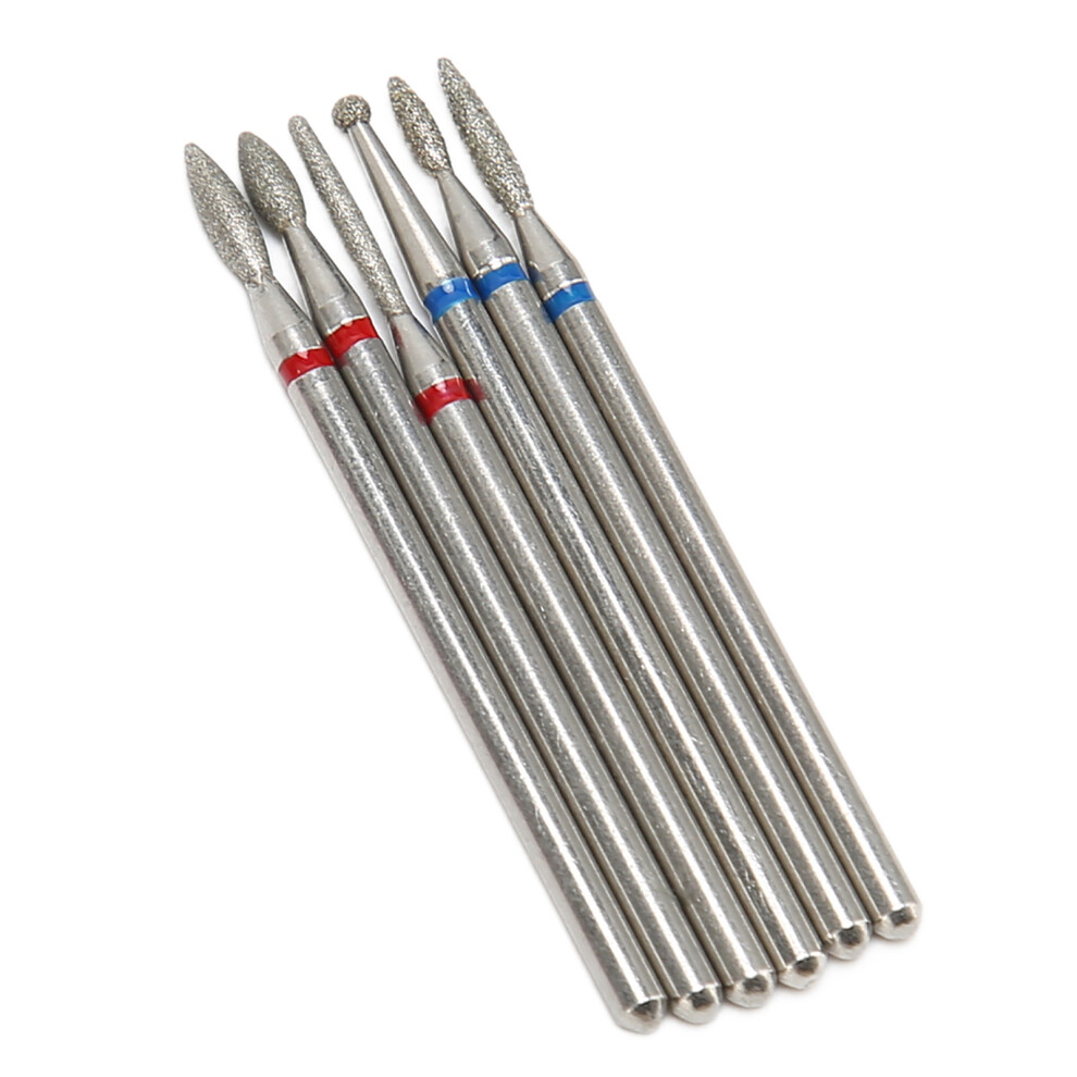 6pcs High-Durability Cuticle Remover Bits for Nail Art & Pedicure
