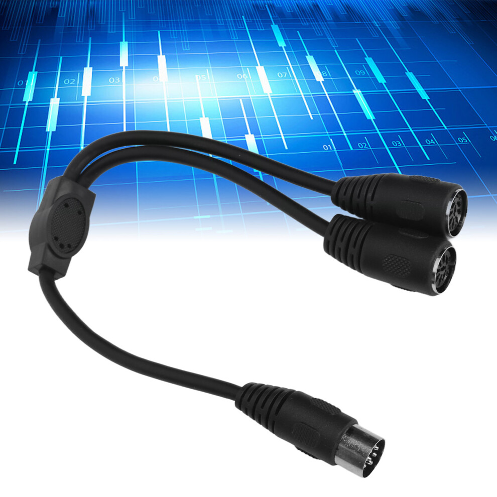 Pvc Din 8 Pin Adapter Cable: Male To 2 Female 1.0Ft Signal Sound 9321354127085