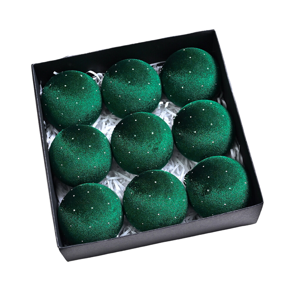 (green) Velvet Christmas Tree Pendant Exquite Hanging Ball Luxury Decoration-image-OPC-PMDT5M7-NEW