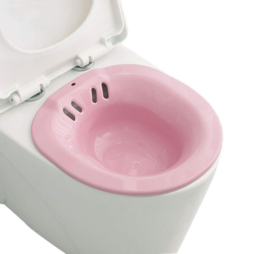 Pink Sitz Bath Over-The-Toilet Perineal Soaking Tub 39.5X36.5x9 Cm For Pregnant Woman Hemorrhoids Therapy