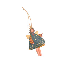 Christmas Girl Ornament Door Hanging Pendant Handmade-Blue