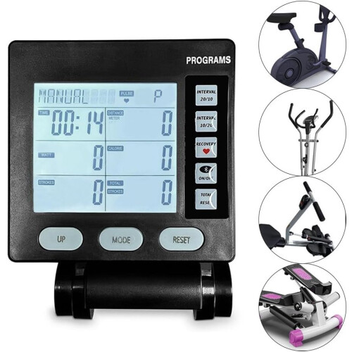 Rowing Machine Bluetooth App LCD Dual Function Display Time Speed Distance Counter Electronic Watch Display Model 01 1