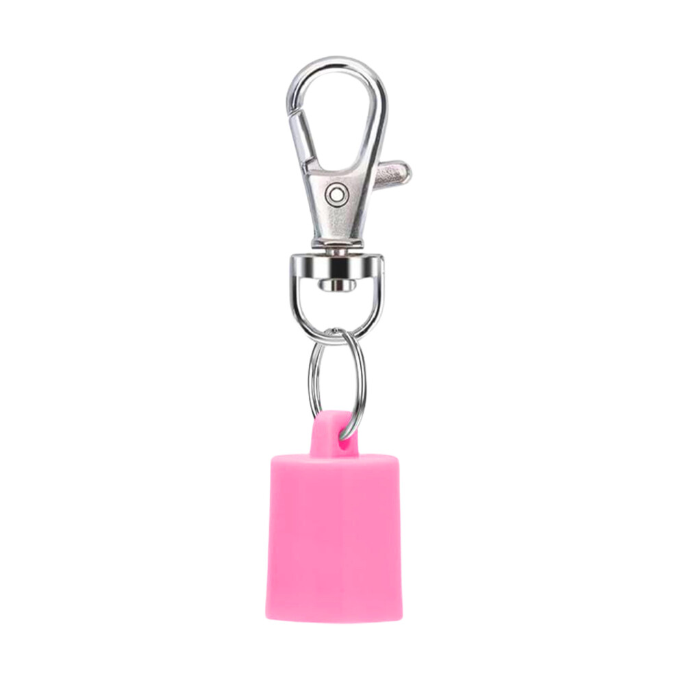 Lip Balm Keychain Caps Portable-Pink Round lip gloss keyc