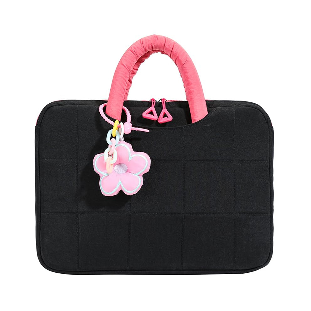 Soft Pad Tablet Bag Shockproof Puffy Protective Case Nylon Laptop Sleeve Contrast Color For Tablets And Laptops Black 9354506497439