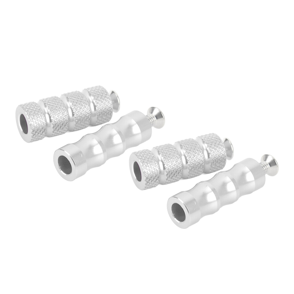 M6 Mount Motorcycle Brake Pegs - Cnc Processed Aluminum Silver 7891354136421